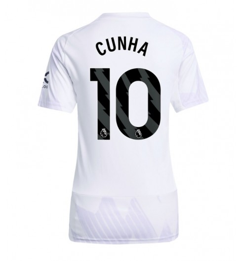 Manchester United Matheus Cunha #10 Venkovní Dres pro Dámské 2025-26 Krátký Rukáv Manchester United Matheus Cunha #10 Venkovní Dres pro Dámské 2025-26 Krátký Rukáv